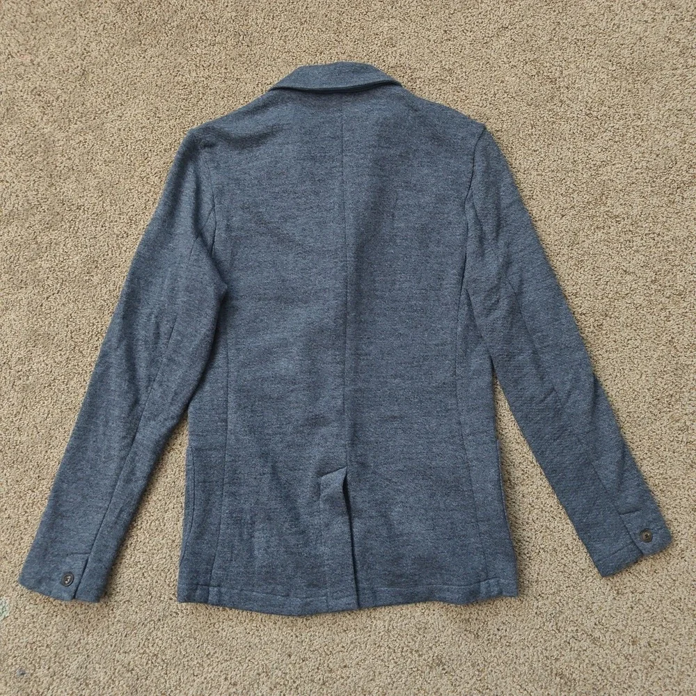 FAHERTY Mens Knit Blazer XS Gray Cotton Blend Casual Prep Tailored Jacket